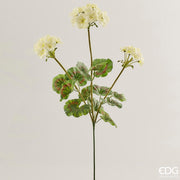 GERANIO RAMO ARTIFICIALE H70CM AVORIO