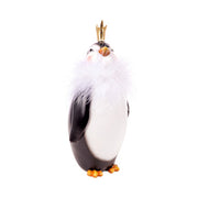 PINGUINO CON CORONA 21CM IN RESINA