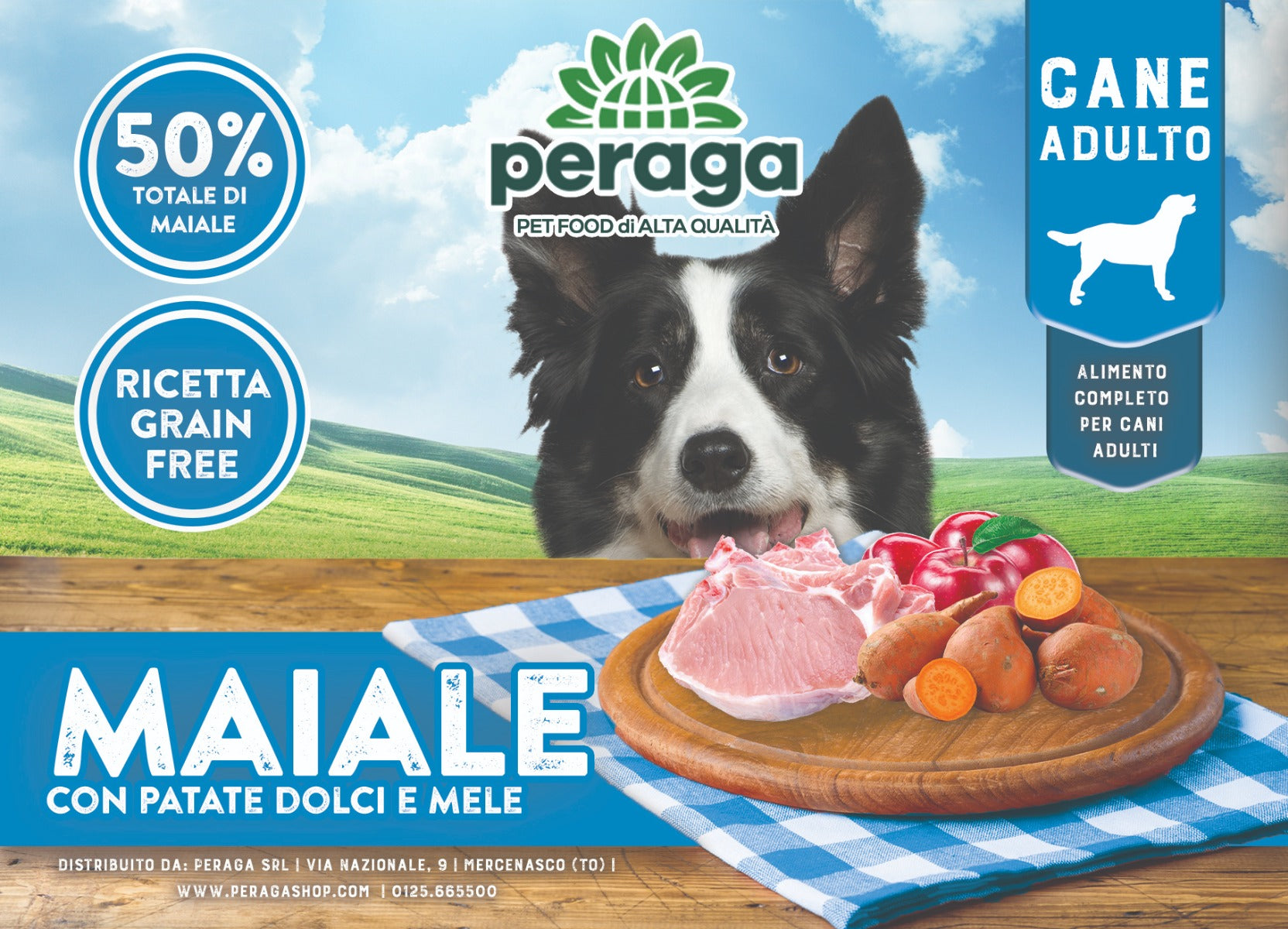 CROCCHETTE PERAGA GRAIN FREE PER CANE ADULTO 12KG MAIALE