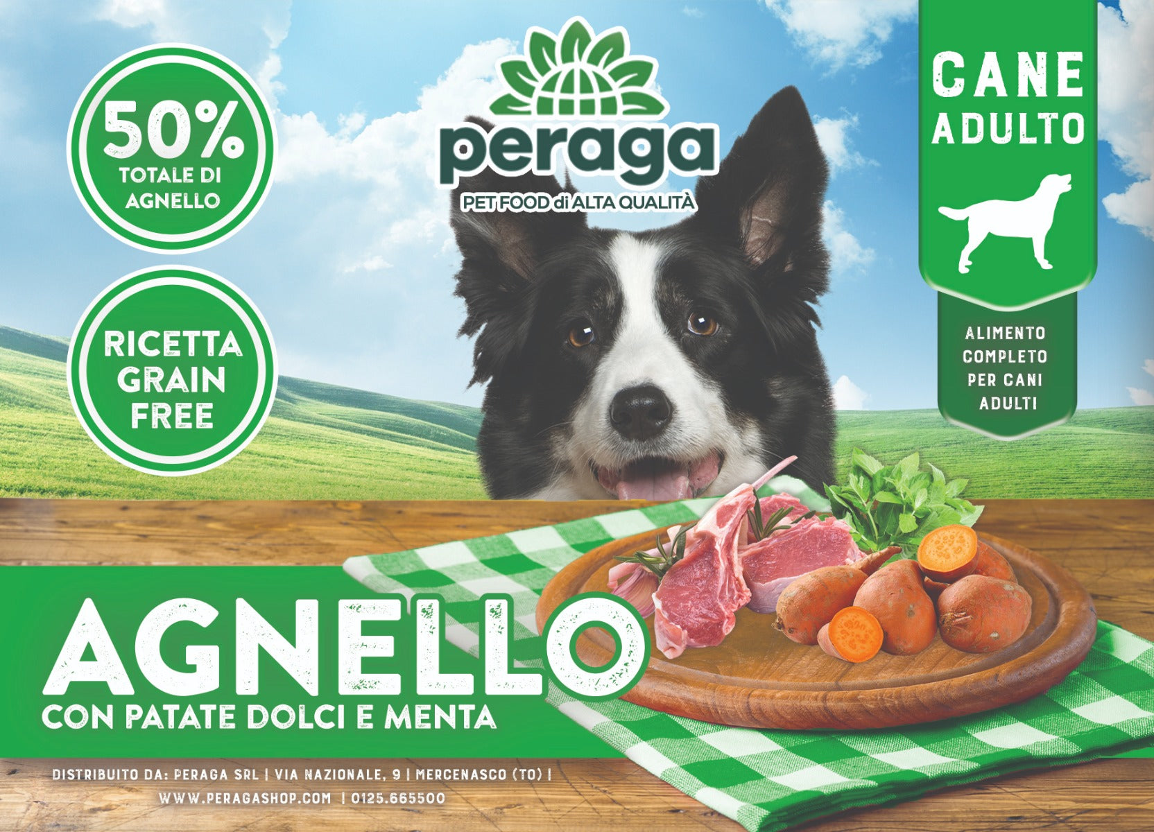 CROCCHETTE PERAGA GRAIN FREE PER CANE ADULTO 2KG AGNELLO