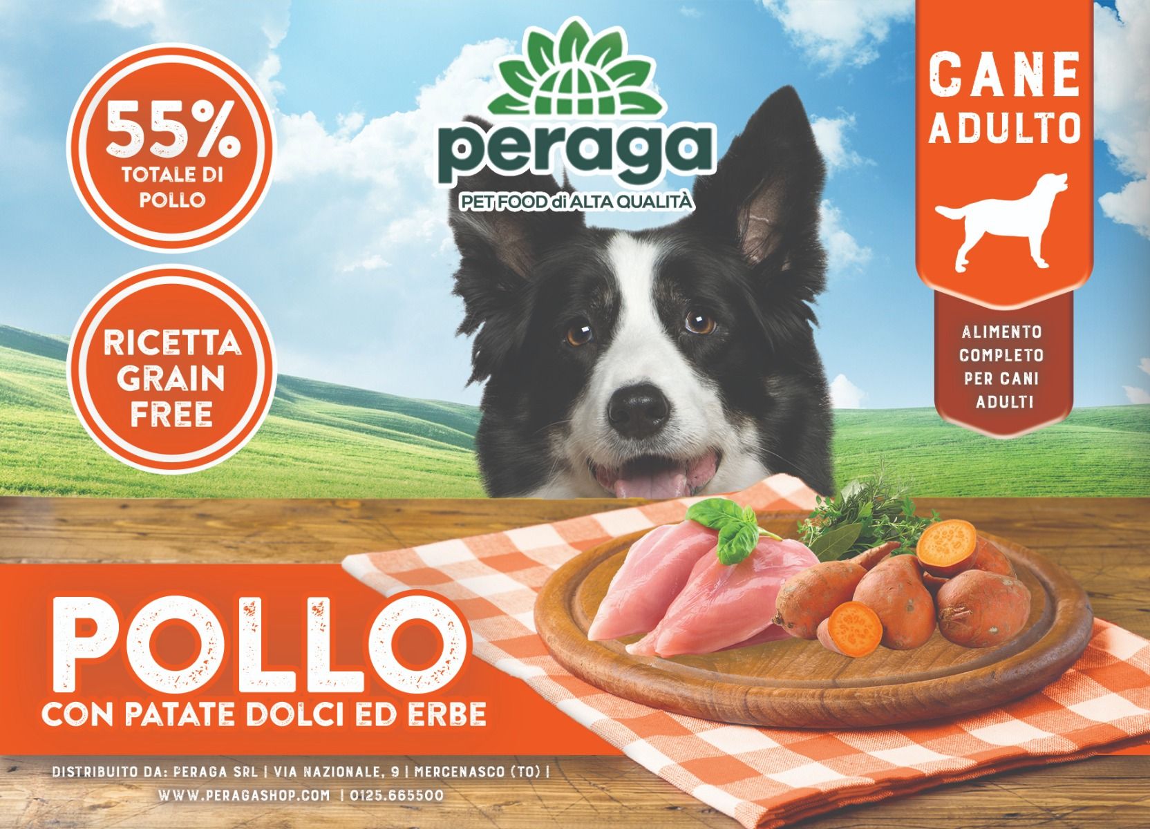 CROCCHETTE PERAGA GRAIN FREE PER CANE ADULTO 6KG POLLO