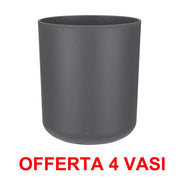 OFFERTA 4 VASO ORCHIDEE B.FOR SOFT ORCHID HIGH 12,5CM ANTHRACITE