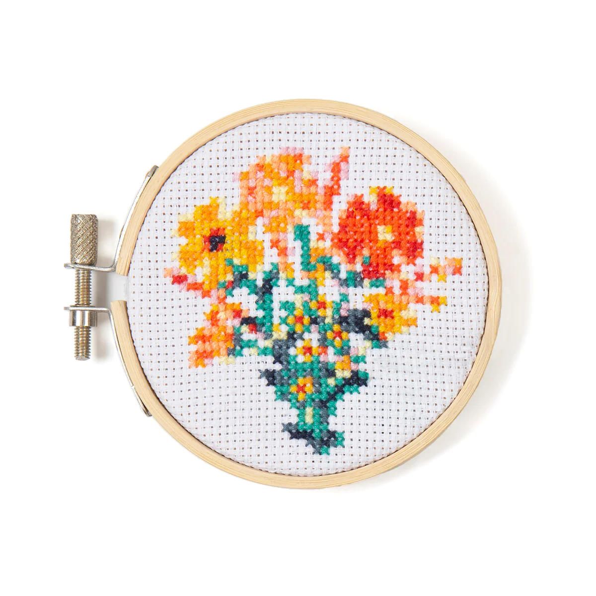 KIT RICAMO FIORI - PUNTO CROCE