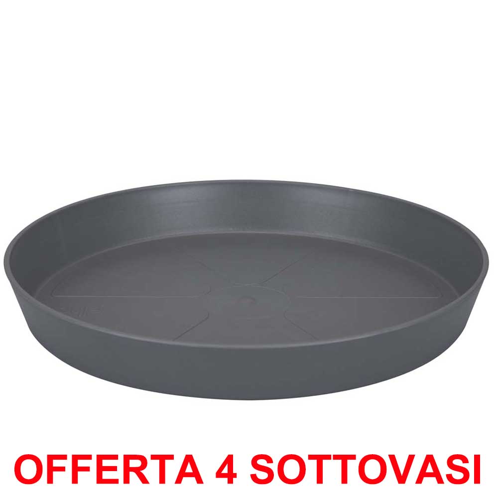 OFFERTA 4 SOTTOVASO LOFT URBAN SAUCER ROUND 41 ANTHRACITE