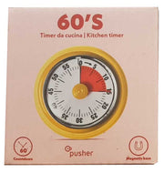 TIMER DA CUCINA ACCIAIO GIALLO 60'S