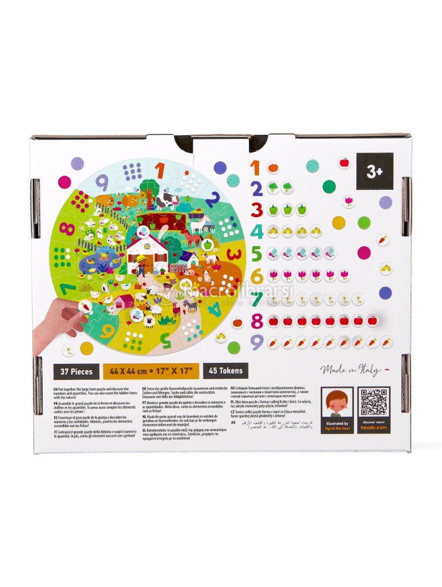 GIOCO GIANT ROUND PUZZLE NUMBERS PER BAMBINI 3+