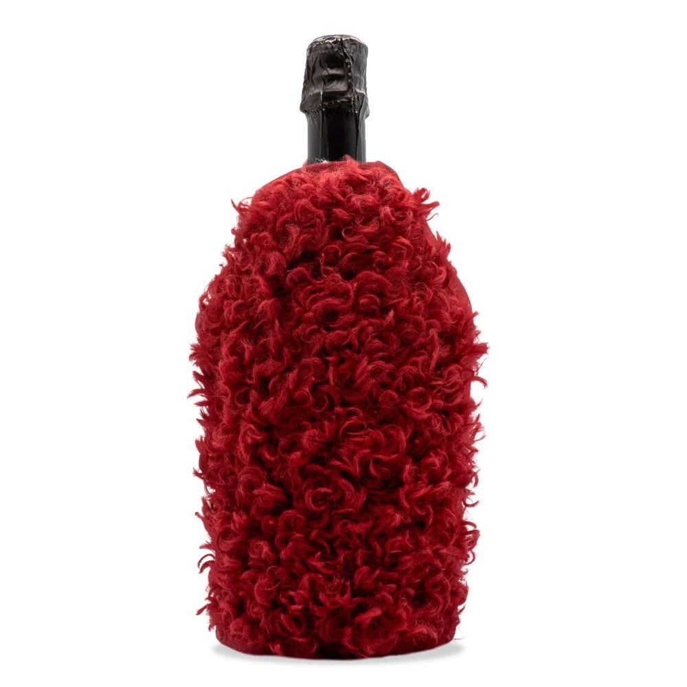 GLACETTE MORBIDA RAFFREDDA BOTTIGLIE CON PELLICCIA ROSSA