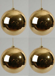 OFFERTA 4 PALLINE DI NATALE 25CM ORO
