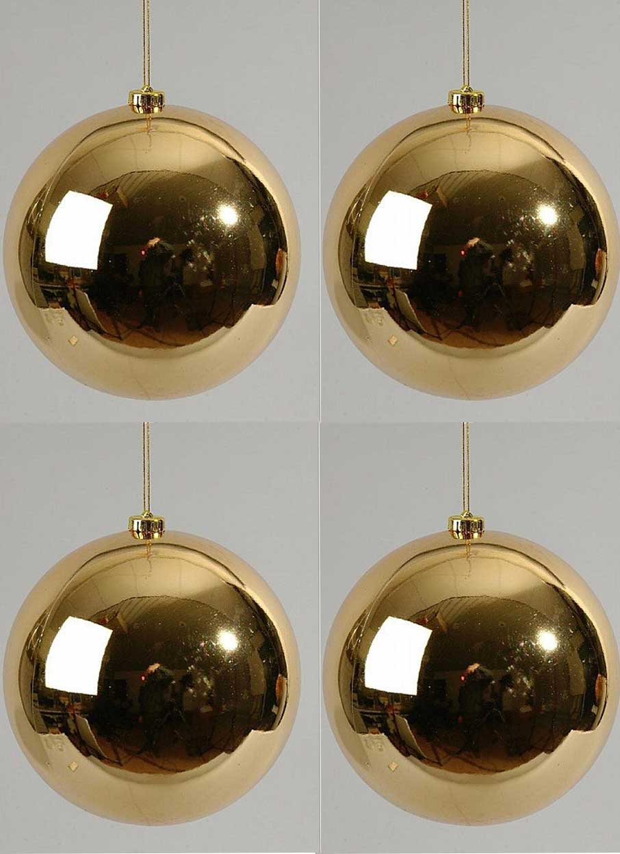 OFFERTA 4 PALLINE DI NATALE 25CM ORO