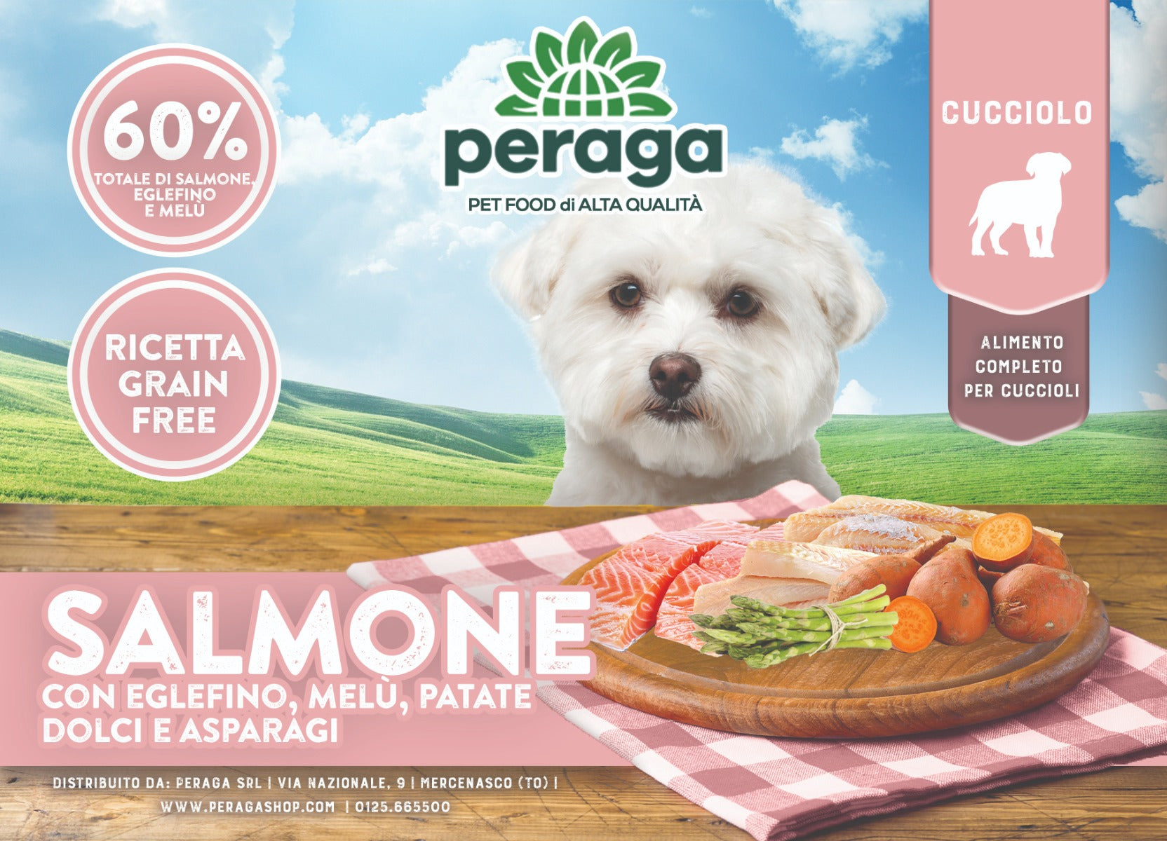 CROCCHETTE PERAGA GRAIN FREE PER CANE CUCCIOLO 2KG SALMONE