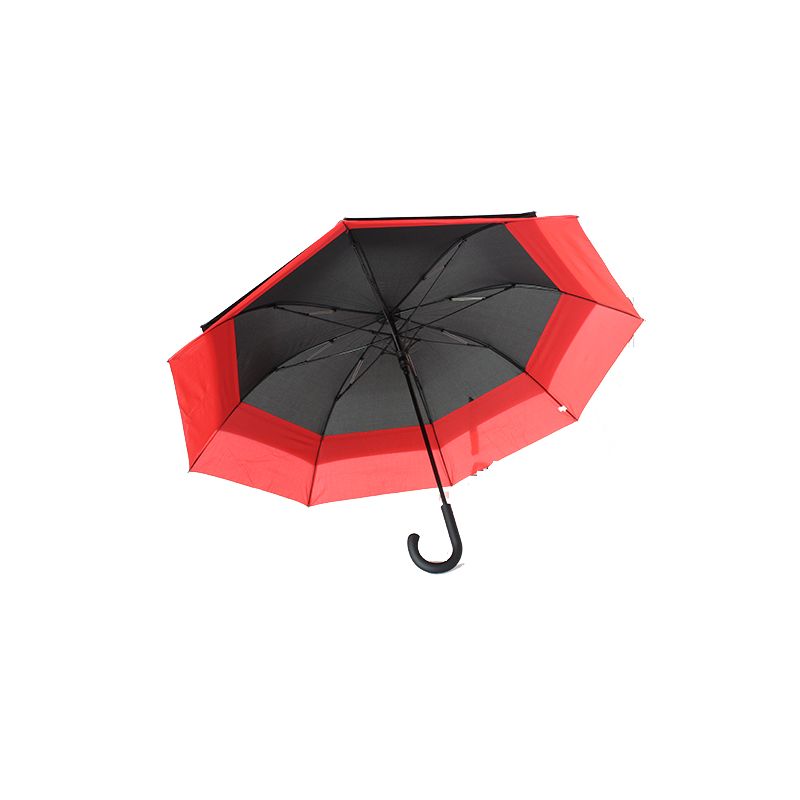 OMBRELLO DOUBLE EXTENSION NERO E ROSSO SMATI