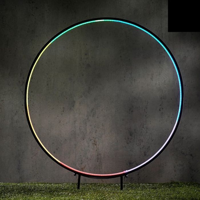 CERCHIO DECORATIVO LUCE LED NEON PER GIARDINO Ø60CM