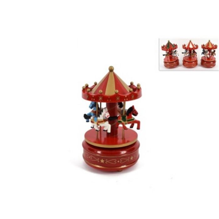 DECORAZIONE NATALIZIA, GIOSTRA CON CARILLON, H17.5XØ11CM, COLORE ASSORTITO