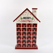 CASETTA IN LEGNO, CALENDARIO DELL'AVVENTO, 25X9X42CM