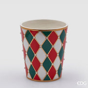 VASO ROMBI IN CERAMICA, H17XØ14CM
