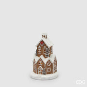CASETTA DI MARZAPANE CON LED, 23X14X14CM, IN RESINA, COLORE NOCCIOLA