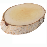DISCO IN LEGNO CON CORTECCIA, OVALE