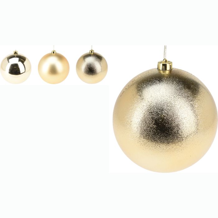 PALLINA DI NATALE, 18CM, COLORE ORO, MODELLO ASSORTITO