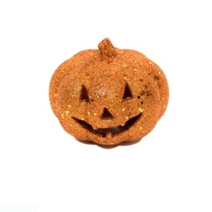 DECORAZIONE DI HALLOWEEN, ZUCCA GLITTERATA CON LUCE, Ø13CM