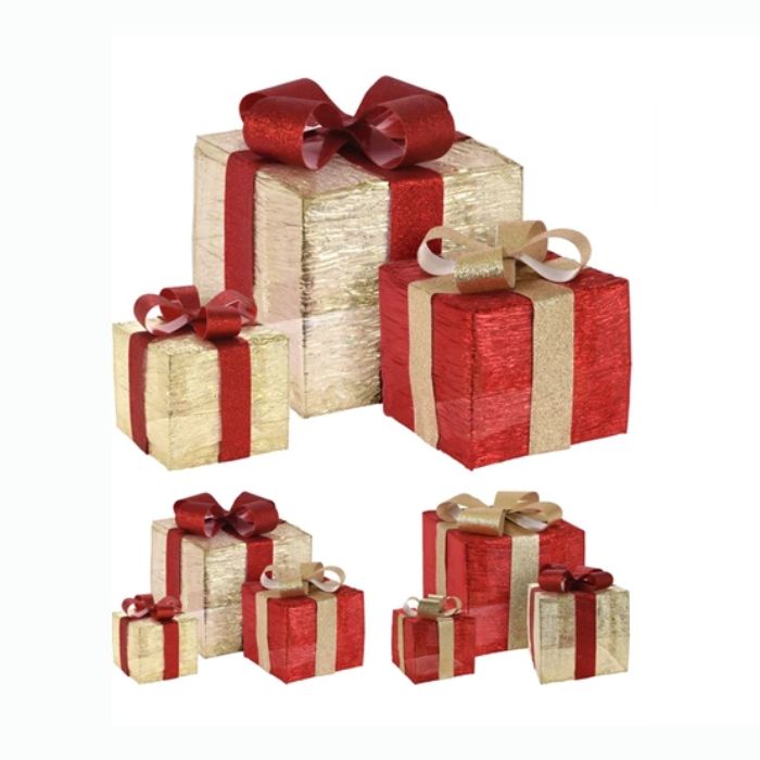 SET 3 PACCHI REGALO CON LED (20/30/40), MODELLO ASSORTITO