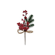 DECORAZIONE NATALIZIA, RAMO CON BACCHE, 22CM