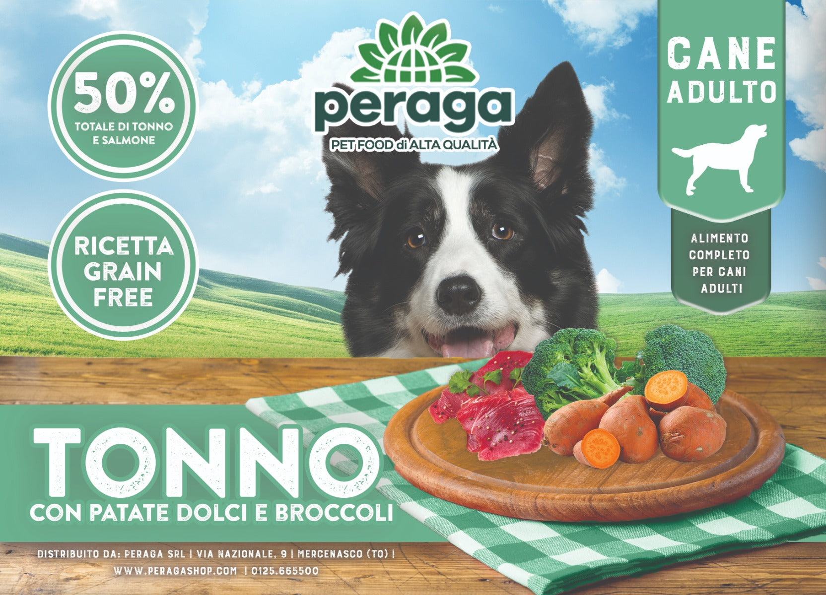 CROCCHETTE PERAGA GRAIN FREE PER CANE ADULTO 2KG TONNO