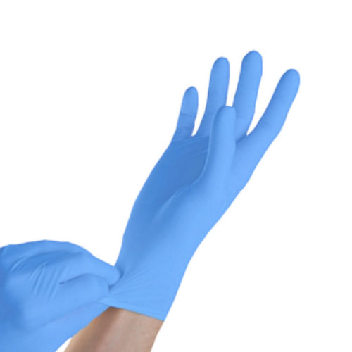 GUANTI NITRILE TAGLIA M BLU 100PZ