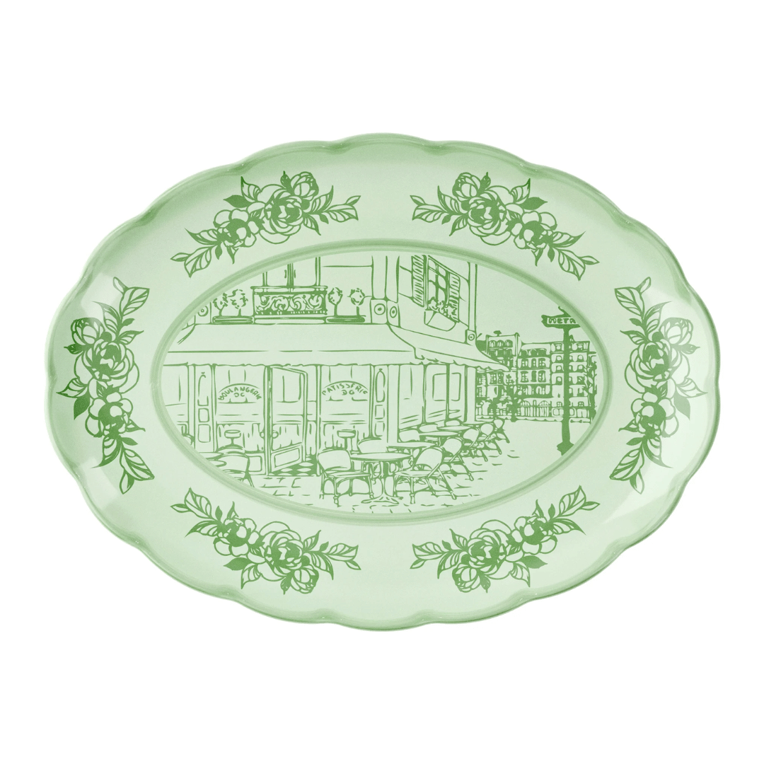VASSOIO OVALE GRANDE "JOSEPHINE" VERDE
