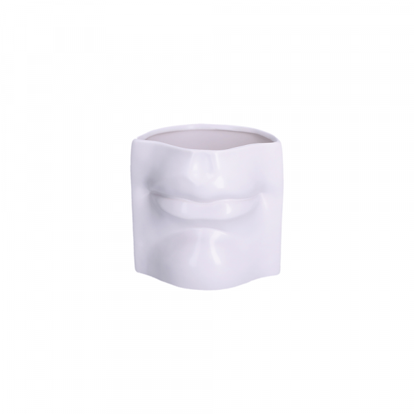 AUGUSTO VASO DECORATIVO BOCCA BIANCO 16X13,5X14,7 CM RITUALI DOMESTICI