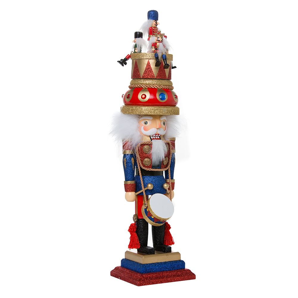 SCHIACCIANOCI HOLLYWOOD MUSICALE CIRCENSE CON CARILLON 51 CM IN LEGNO