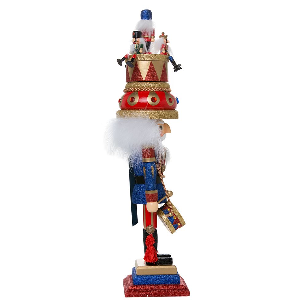SCHIACCIANOCI HOLLYWOOD MUSICALE CIRCENSE CON CARILLON 51 CM IN LEGNO