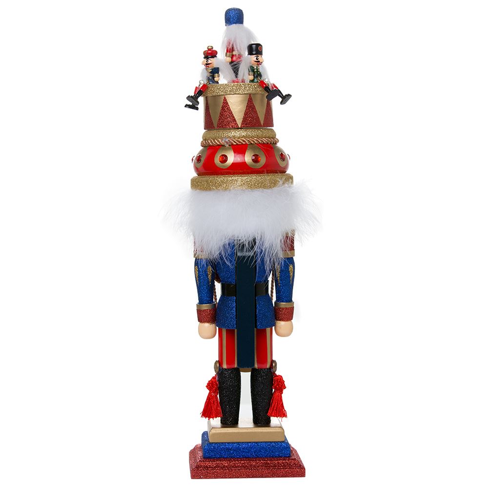 SCHIACCIANOCI HOLLYWOOD MUSICALE CIRCENSE CON CARILLON 51 CM IN LEGNO