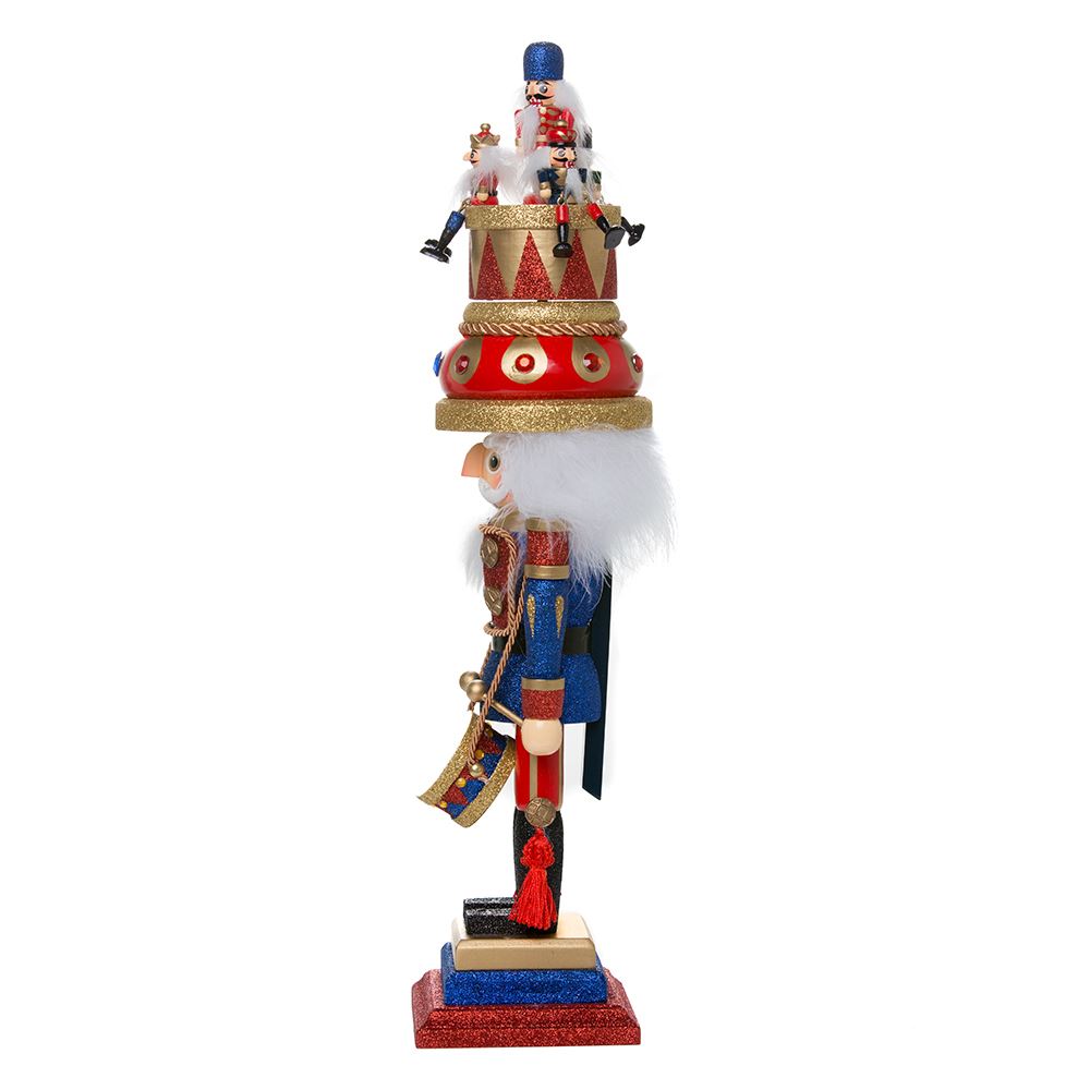 SCHIACCIANOCI HOLLYWOOD MUSICALE CIRCENSE CON CARILLON 51 CM IN LEGNO