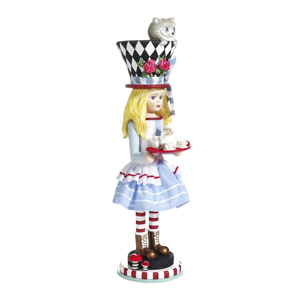 SCHIACCIANOCI HOLLYWOOD ALICE NEL PAESE DELLE MERAVIGLIE 50 CM IN LEGNO