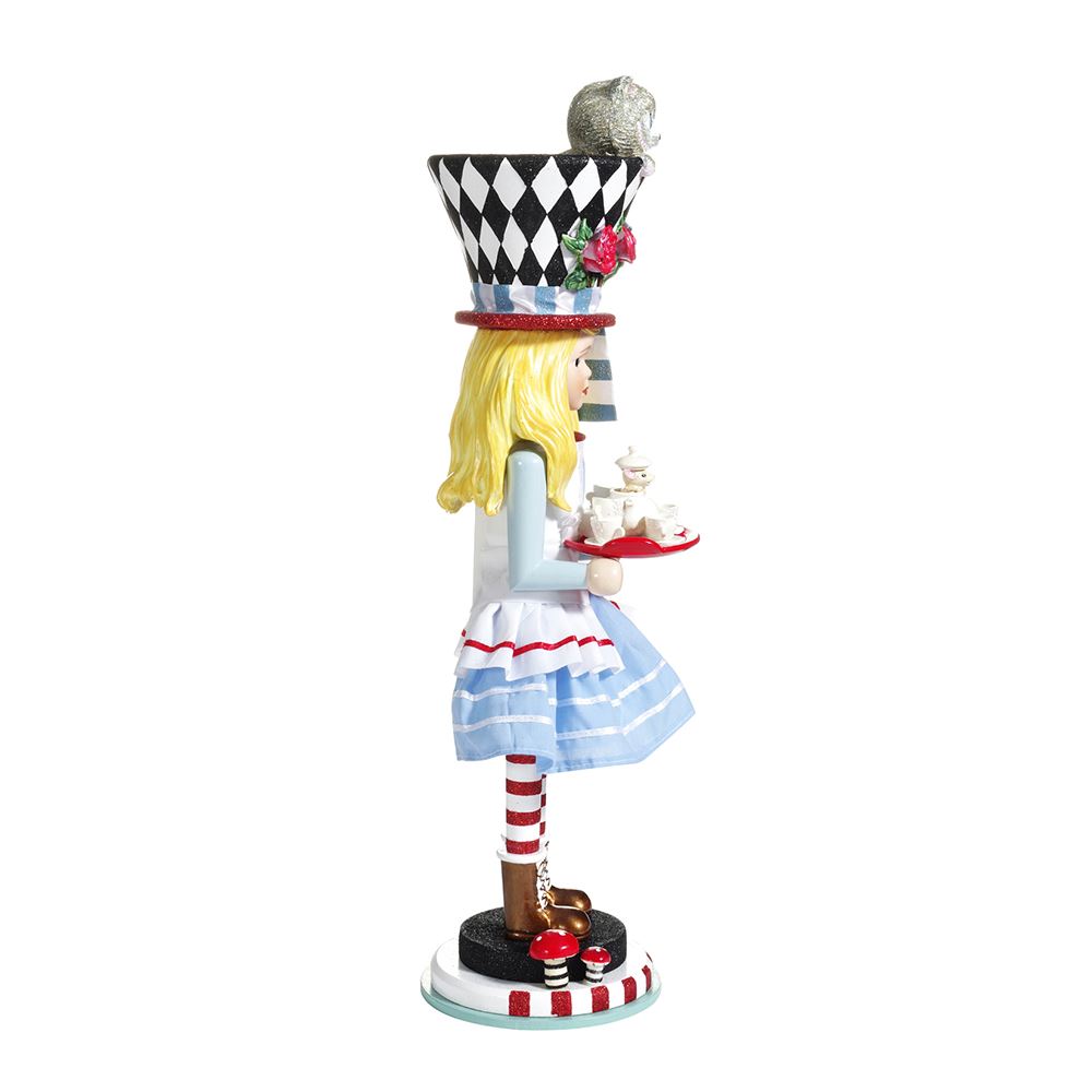 SCHIACCIANOCI HOLLYWOOD ALICE NEL PAESE DELLE MERAVIGLIE 50 CM IN LEGNO