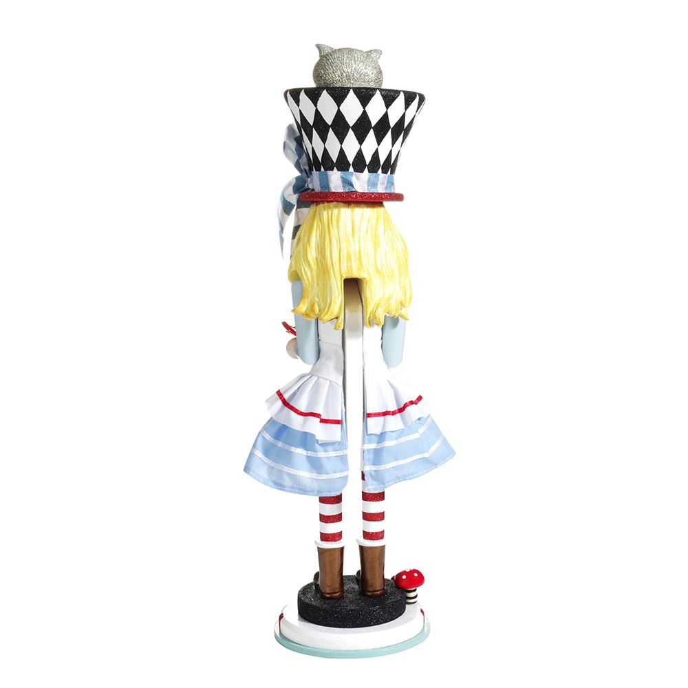 SCHIACCIANOCI HOLLYWOOD ALICE NEL PAESE DELLE MERAVIGLIE 50 CM IN LEGNO