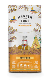 CROCCHETTE PER CANI HARPER AND BONE ADULT DOG WILD MOUNTAIN 2KG - CERVO, CINGHIALE, MAIALE, CONIGLIO E SALMONE