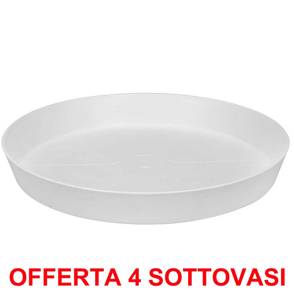 OFFERTA 4 SOTTOVASO LOFT URBAN SAUCER ROUND 21 WHITE