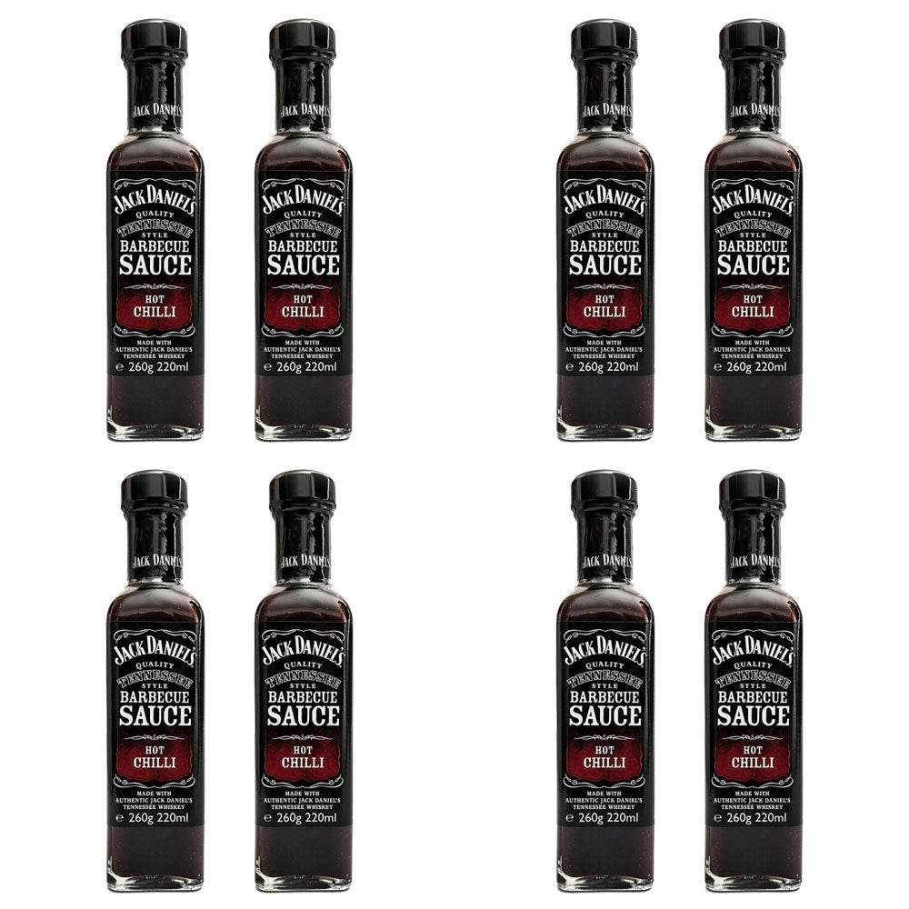 OFFERTA 8 SALSE BARBECUE HOT CHILI PEPERONCINO PICCANTE 260GR