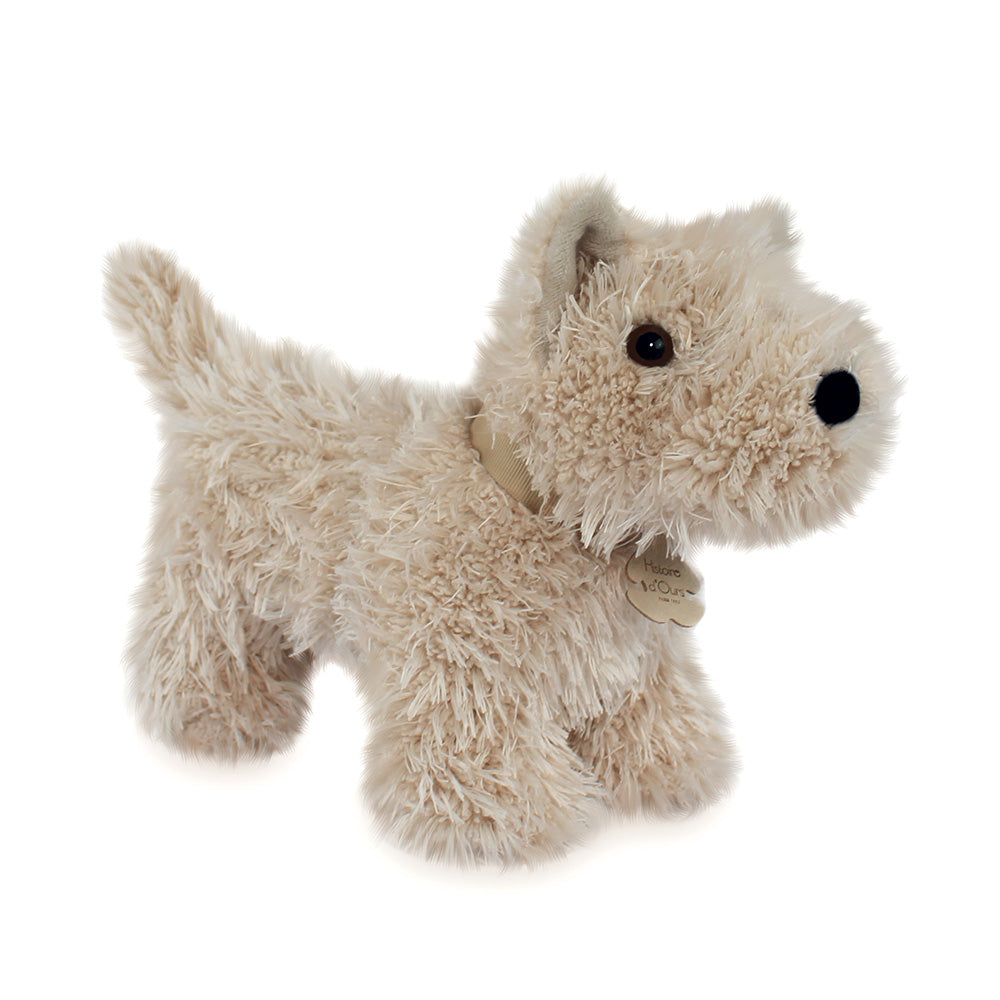 PELUCHE CANE NELLA BORSA LES PETITS NOMADES - AVORIO 25 CM