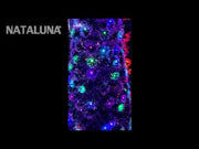 ALBERO LUMINOSO CON RAMI INNEVATI IN FIBRA OTTICA 120 LED MULTICOLOR E FIORI LUMINOSI H120CM