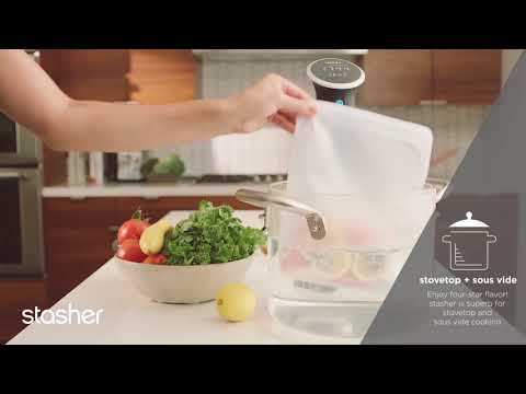 SACCHETTO BUSTA PER ALIMENTI RIUTILIZZABILE 100% SILICONE SANDWICH BAG