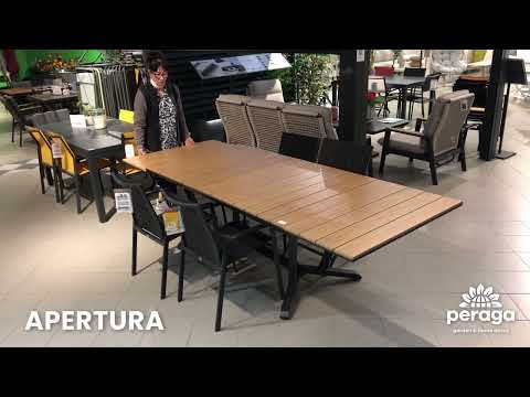 TAVOLO ESTENSIBILE DARWIN 174/224/274X100 CM GRAFITE E LEGNO