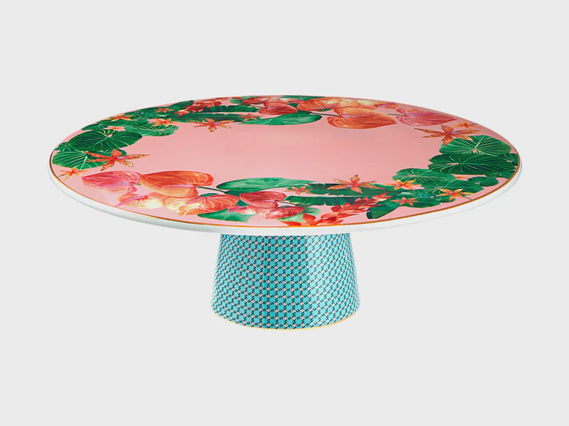 Maxwell & Williams Teas & C's Tropicana Alzata per Torte con Piede 28 cm Rosa