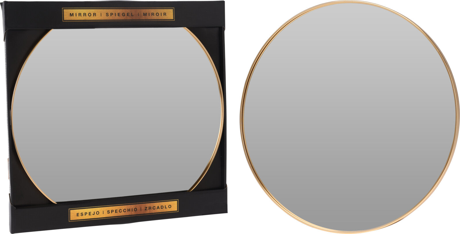 SPECCHIO TONDO CON CORNICE ORO 40CM