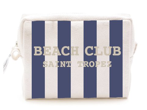 Trousse Valmer Beach Club 30x20x10 cm righe Blu Navy Marinette Off White