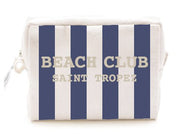 Trousse Valmer Beach Club 15x20x6 cm righe Blu Navy Marinette Off White
