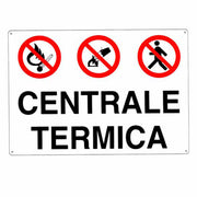 CARTELLO CENTRALE TERMICA30x 20 ALLUMINIO