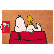 Zerbino Snoopy Peanuts 40x60 cm Naturale e Rosso Peraga Christmas