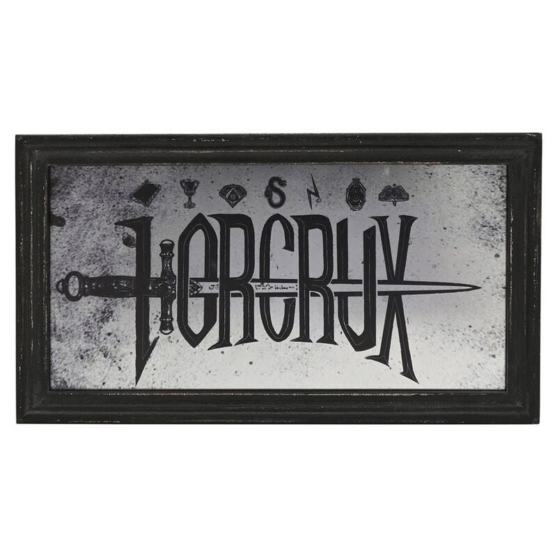 Targa a Specchio Harry Potter Horcrux Arti Oscure 30x40 cm Nero e Argento Peraga Christmas